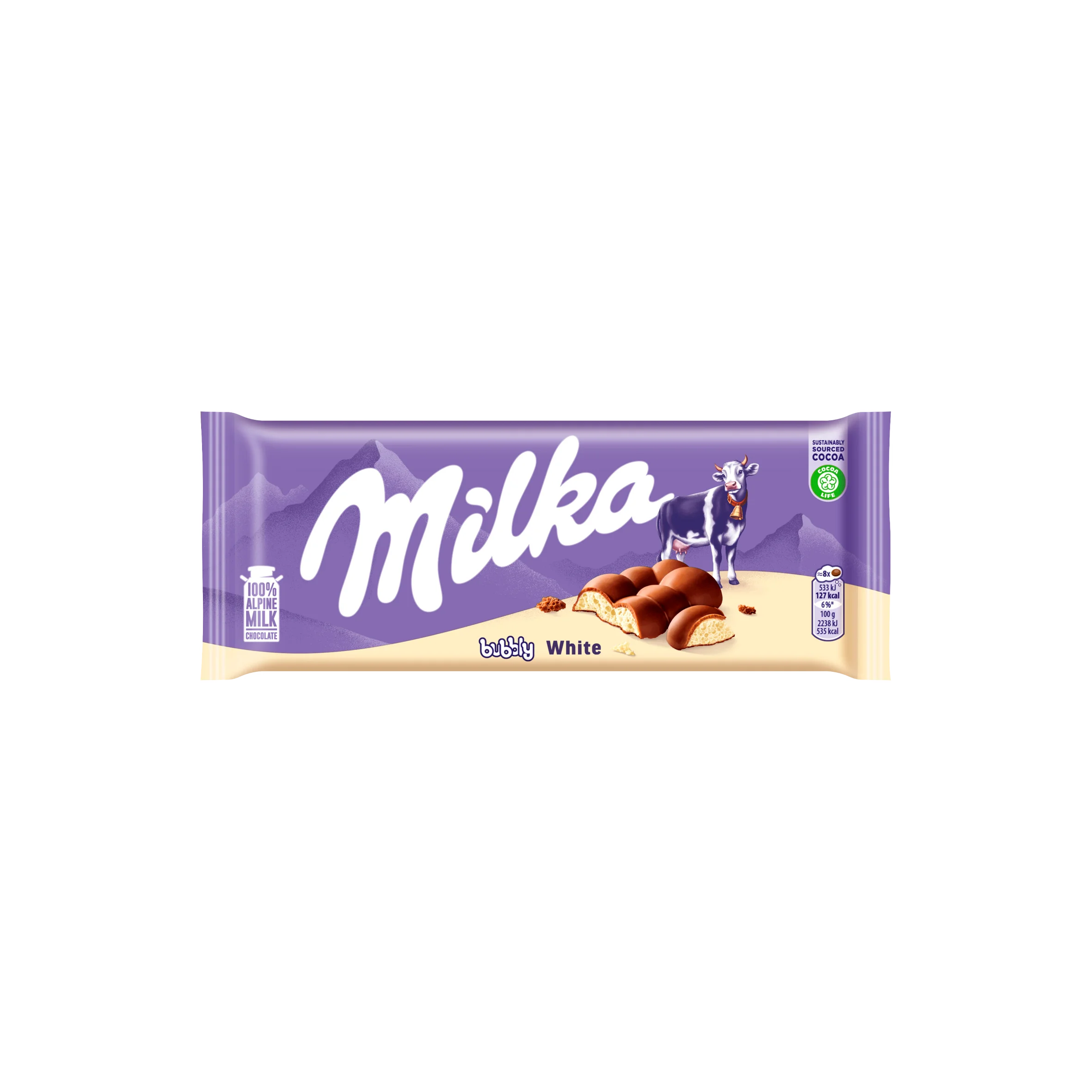 Milka bubbly white 95g