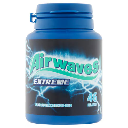 Airwaves Extreme erős mentol- és eukaliptuszízű cukormentes rágógumi édesítőszerrel 64g