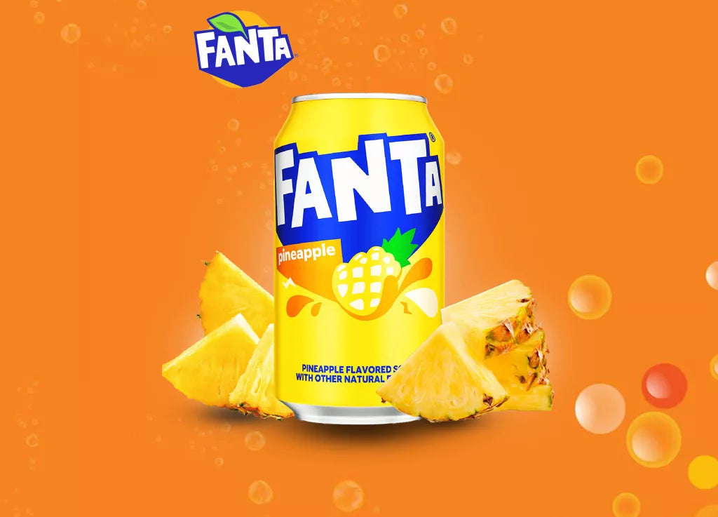 Fanta Pineapple - Ananász ízű szénsavas üdítőital 355ml