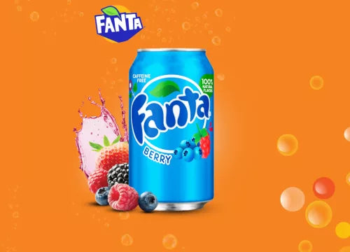 Fanta Berry - Bogyós Gyümölcs ízű szénsavas üdítőital 355ml