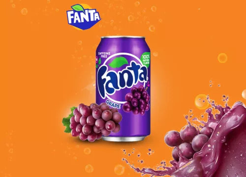 Fanta Grape - Szőlő ízű szénsavas üdítőital 355ml